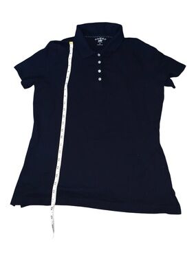 Riders by Lee Women's Navy Blue 4 Button up Polo Size Large